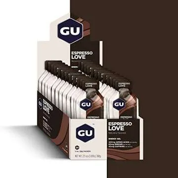 GU Energy Original Sports Nutrition Gel, 24-Pack Espresso Love