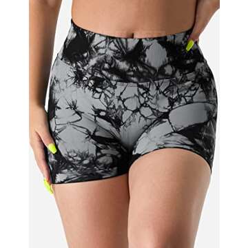 YEOREO Professional Women Workout Shorts 3.6" Scrunch Shorts Seamless High Waisted Contour Gym Yoga Biker Shorts