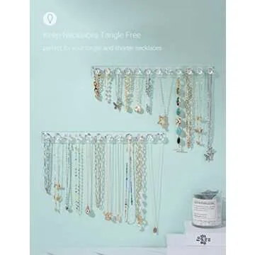 Acrylic Necklace Holders - Elegant Jewelry Organizers