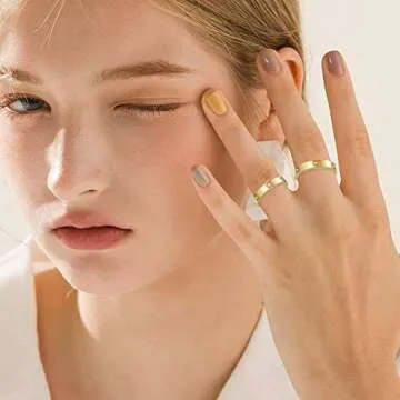 CHUQIU 3PCS Love Friendship Ring Set - Elegant Jewelry