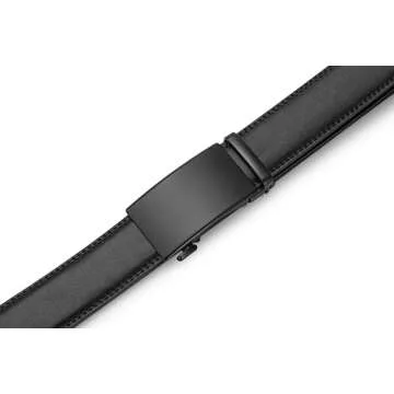 KUULIMEE Men's Belt, Ratchet Dress Casual Belt with Adjustable Automatic Buckle Trim to Fit