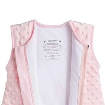 BABYINABAG Very Warm 2.5 Tog Quilted Winter Model Baby Sleep Bag or Sack, Plush Minky Dot for Infants and Toddlers (Small (3-11 mos))