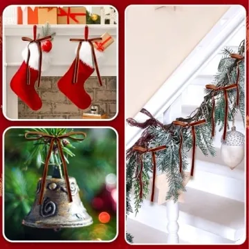 Elegant 24 Pcs Velvet Bows for Christmas Weddings Gifts