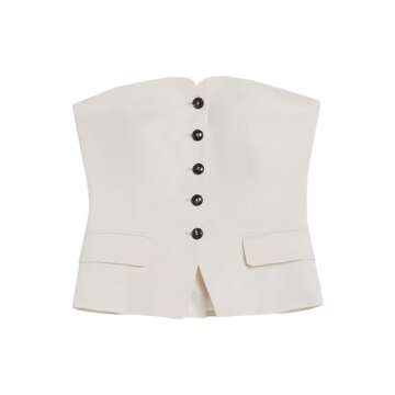Cicy Bell Notched Neck Tube Tops Blazer for Modern Women