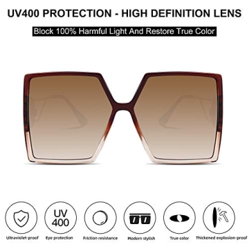 STORYCOAST Oversized Square Sunglasses for Women