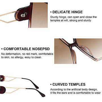 STORYCOAST Oversized Square Sunglasses for Women