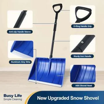 Yocada Heavy Duty Snow Shovel - 48 Inch Durable Design
