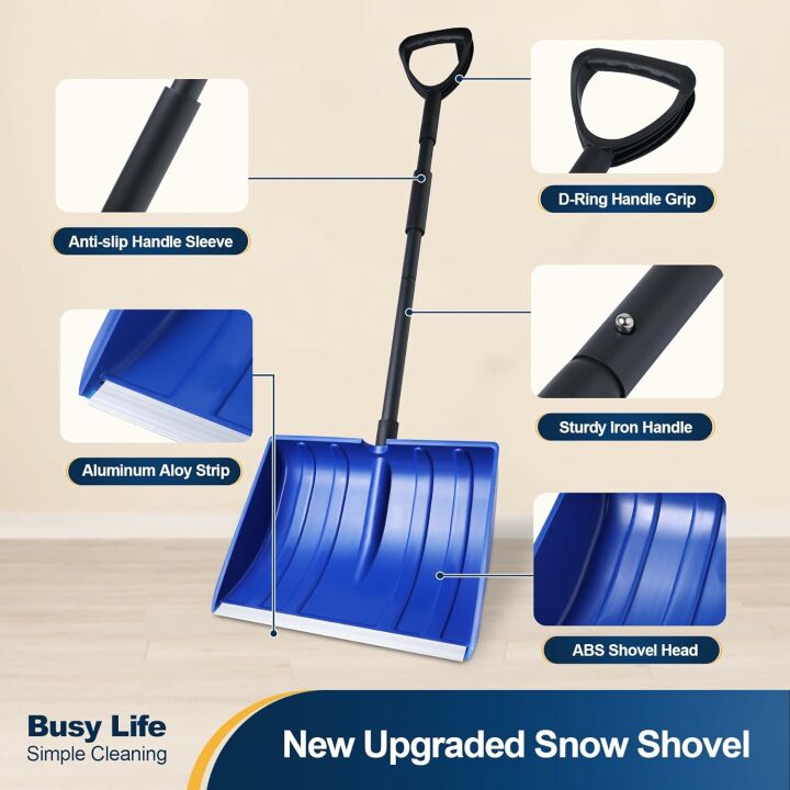 Yocada Heavy Duty Snow Shovel - 48 Inch Durable Design