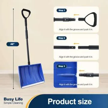 Yocada Heavy Duty Snow Shovel - 48 Inch Durable Design