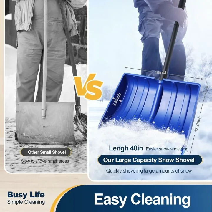 Yocada Heavy Duty Snow Shovel - 48 Inch Durable Design