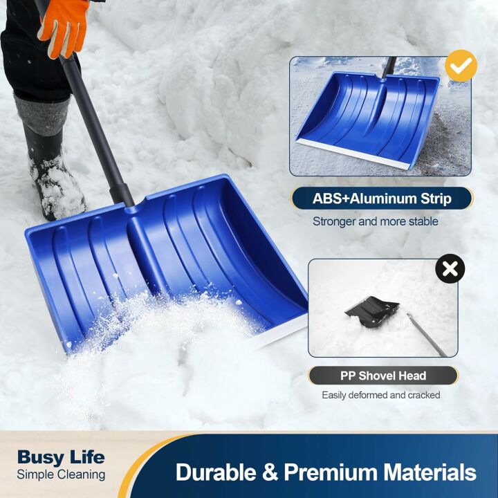 Yocada Heavy Duty Snow Shovel - 48 Inch Durable Design