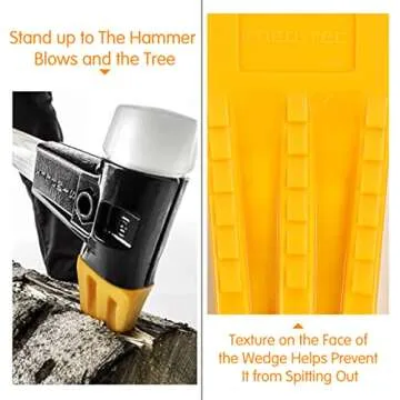 NEO-TEC 6 Pack Tree Felling Wedges, Chainsaw Wedges, 5.5" Tree Cutting Equipment, Tree Cutting Equipment with Spikes for Safe Tree Cutting