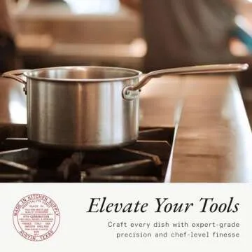 Made In 4 Quart Stainless Steel Saucepan - Professional Quality