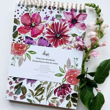 Generic 100% Cotton Watercolor Sketchbook - 8.5 x 11 Inches, 140 lb (300gsm) Water Color Paper - 24 ...