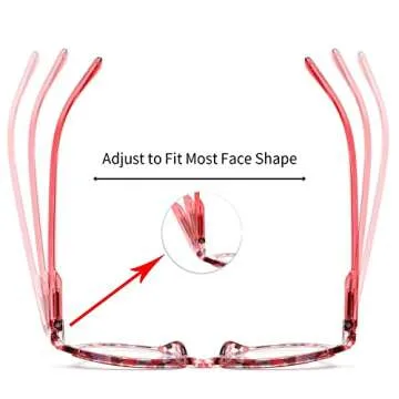 IVNUOYI 6 Pack Reading Glasses Blue Light Blocking Fashion Ladies Readers with Spring Hinges,Anti Glare UV Eyestrain,Computer Eyeglasses for Women 2.5