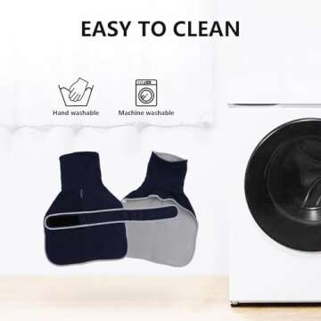 Geyecete Dachshund Sweaters for Dogs Dog Jacket,Dachshund Coat Perfect Dog Winter Coat with Padded Fleece Lining and high Collar,Dog Snowsuit with Adjustable Bands Sizes-Navy-S