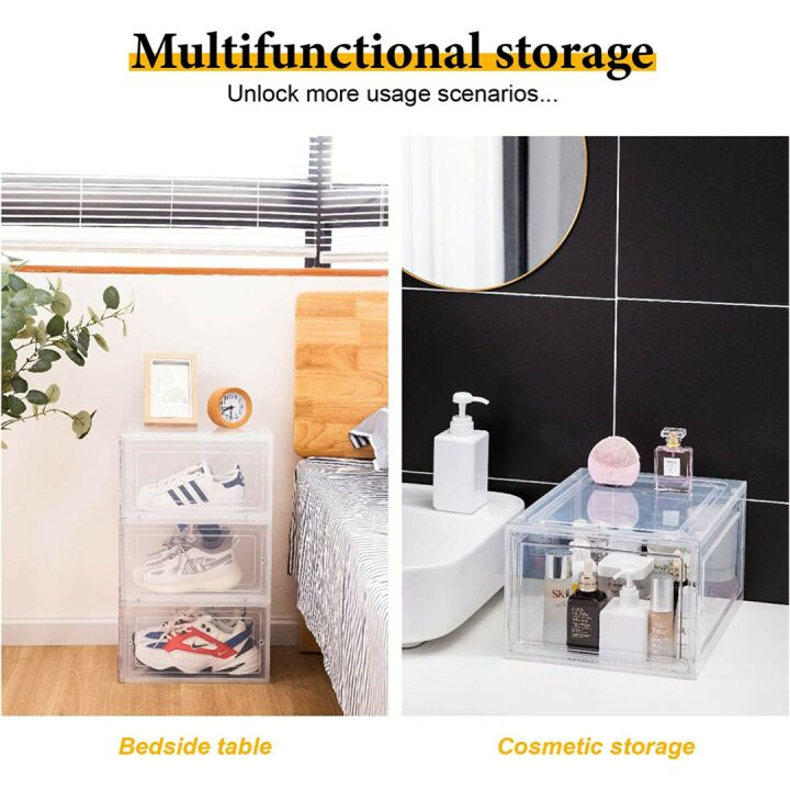 Stackable Shoe Storage Box Set of 6 by Attelite