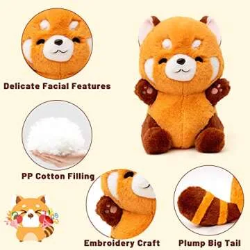 Adorlynetty 9" Red Panda Plushie - Perfect Gift for Kids