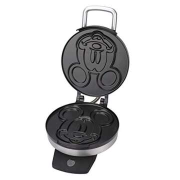 Disney Classic Mickey Waffle Maker by Select Brands - Disney Waffle Maker for Kitchen Appliances - F...