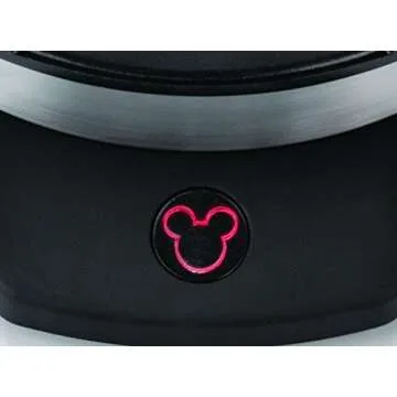 Disney Classic Mickey Waffle Maker by Select Brands - Disney Waffle Maker for Kitchen Appliances - Features Non-Stick Plates - Mickey Mouse Waffle Iron Gift for Disney Lovers - 7" Waffles