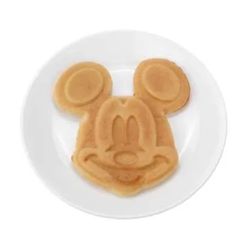 Disney Classic Mickey Waffle Maker by Select Brands - Disney Waffle Maker for Kitchen Appliances - Features Non-Stick Plates - Mickey Mouse Waffle Iron Gift for Disney Lovers - 7" Waffles