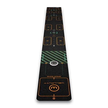 WELLPUTT 10ft Golf Putting Mat - Enhance Accuracy & Distance Control