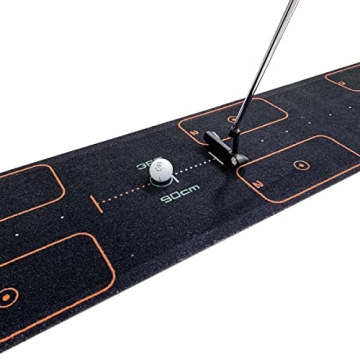 WELLPUTT 10ft Golf Putting Mat for Accurate Distance Control