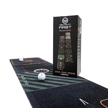 WELLPUTT 10ft Golf Putting Mat for Accurate Distance Control