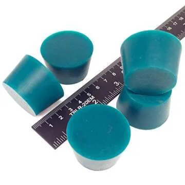 5 Pc 1 5/16" X 1 5/8" #8 High Temp Silicone Rubber Tapered Plug Powder Coating Custom Painting Suppl...
