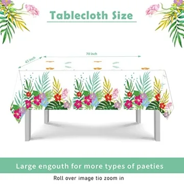 121 PCS Luau Party Decorations for Easy Clean Up