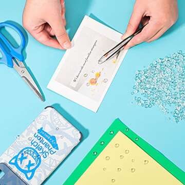 1400 Pieces Dewdrop Water Droplets Embellishments Dewdrop Simulation Round Waterdrop Resin Beads for DIY Scrapbooking Crafts Cell Phone Case Card Making(Clear)