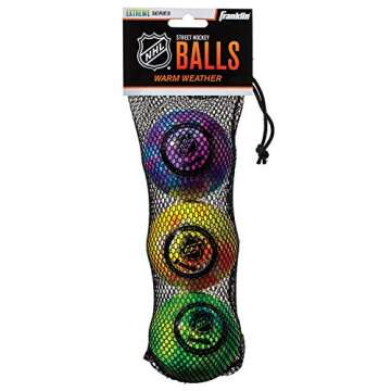 Franklin Sports NHL No Bounce Outdoor Hockey Balls - 6 Pack