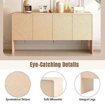 Elegant 60" Minimalist Sideboard for Stylish Storage
