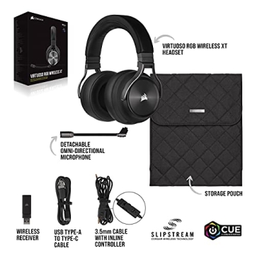 CORSAIR VIRTUOSO RGB WIRELESS XT Gaming Headset Bluetooth Dolby Atmos