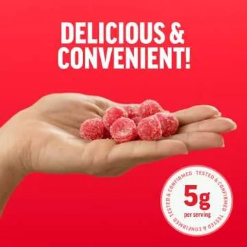 Force Factor Creatine Gummies, Creatine Monohydrate for Muscle Gain, More Strength, and Faster Recovery, Clinically Studied Creatine 5g Dose, Mixed Berry, 30 Servings