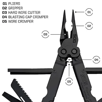 SOG S60-N PowerLock Multi-Tool with 18 Tools and Warranty