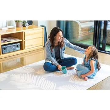Cushmat Stylish Reversible Foam Play Mat (Large, Alpha - Palm Gray) - Soft, Waterproof, Durable Play mat for Infants, Babies, Toddler, Kids & Grownup - 6.5ft x 4.5ft