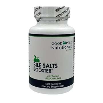 Bile Salts Booster | Supports Gallbladder and Digestion | 180 Easy-to-Swallow Capsules