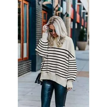 Womens Fall Knit Oversized Sweater - Cozy & Trendy