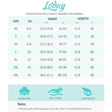 LODAY Waist Trainer Corset Shapewear Tummy Control Body Shaper Waist Cincher for Women Postpartum Belly Band Wrap(M,Black(hook and adjustable belt))