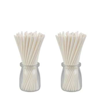 COOLAKE Lollipop Sticks Cake Pop Sticks 100 Pack 6 Inch Candy Making Sucker Sticks for Cake Topper, ...