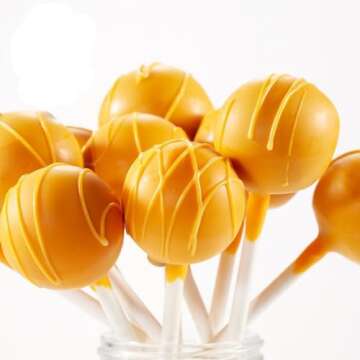 COOLAKE Lollipop Sticks Cake Pop Sticks 100 Pack 6 Inch Candy Making Sucker Sticks for Cake Topper, DIY Homemade Fruit Candy, Chocolate