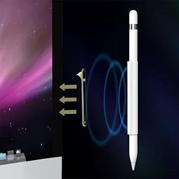 FRTMA Compatible with Apple Pencil Magnetic Sleeve, Soft Silicone Holder Grip Compatible with Apple iPad Pro Pencil, Ivory White (Apple Pencil Not Included)