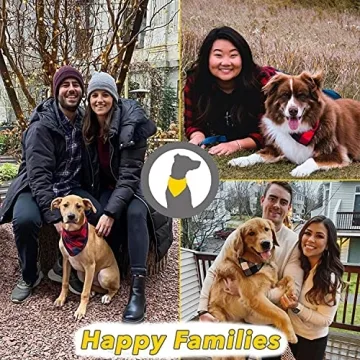 Odi Style Dog Bandana 4 Pack - Premium Lightweight Buffalo Plaid for Medium and Large Dogs