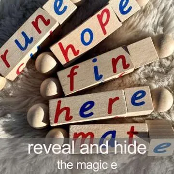 Montessori Silent E Reading Blocks - Fun Phonics Learning Toy