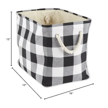 DII Buffalo Check Medium Storage Bin with Handles