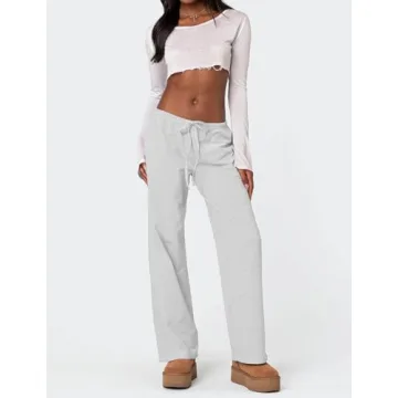 Ugerlov Women's Stylish Wide Leg Striped Pants for Summer