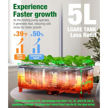 Misting Hydroponic Herb Garden System - 15 Pods