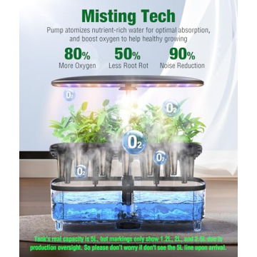 Misting Hydroponic Herb Garden System - 15 Pods