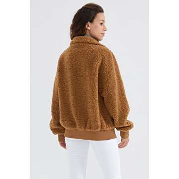 Orolay Women's Sherpa Fleece Jacket - Oversized Cozy Winter Outwear in Khaki